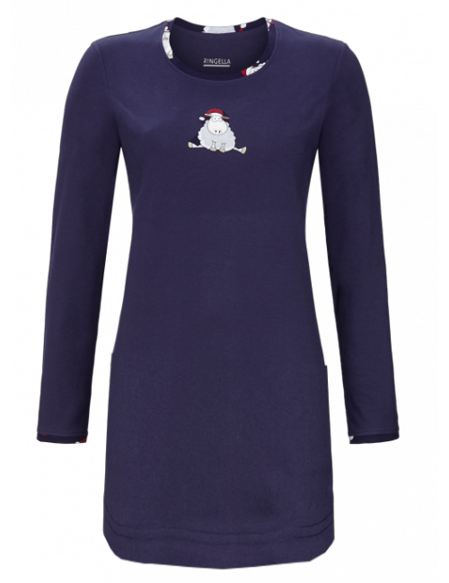 Chemise  de nuit manches longues en coton
