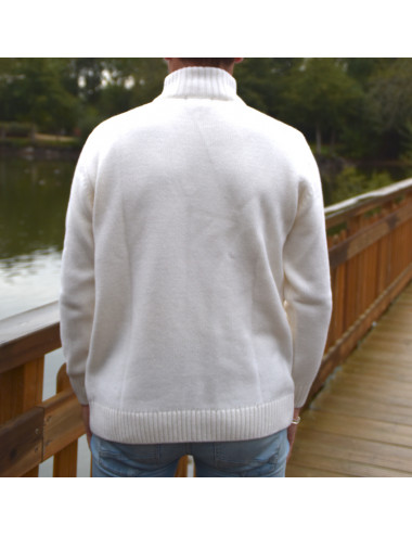 pull blanc pour homme