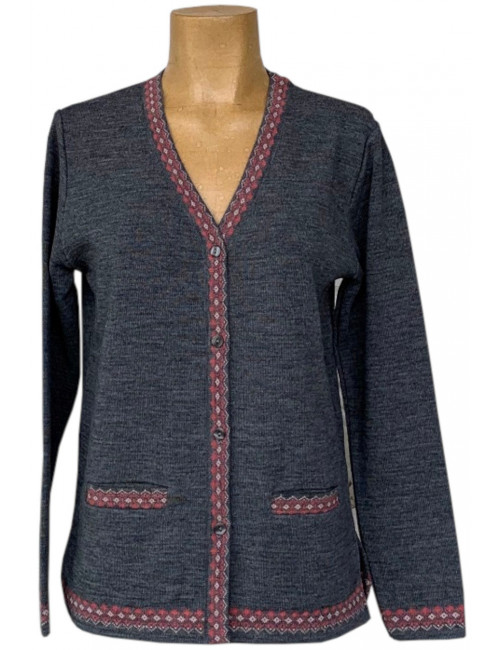 Cardigan  ouvert encolure V profond à boutons
