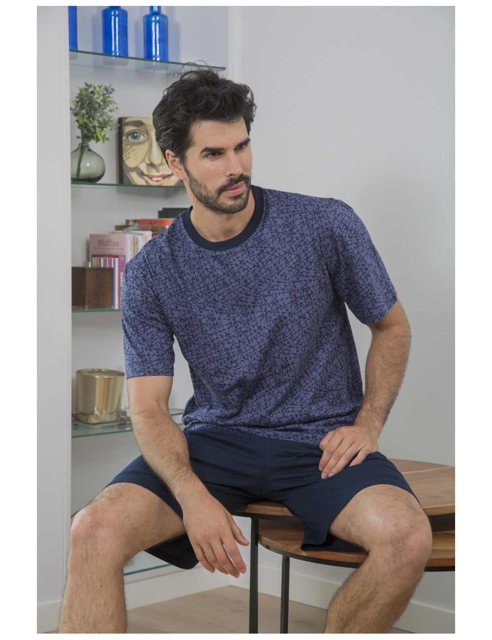 Pyjama court imprimé