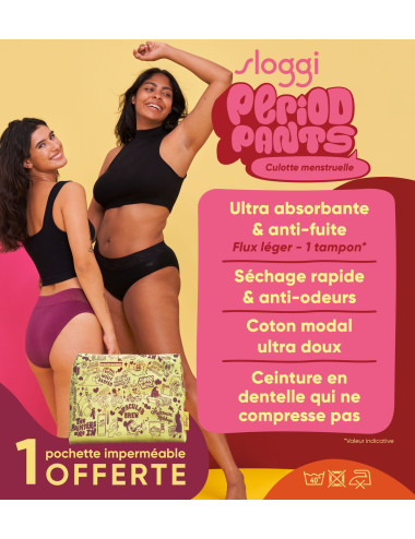 Culotte menstruel - Femme - Polyamide - Violette - Taille XL - Sloggi - Vendée à Challans
