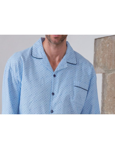 pyjama veste boutons - pyjama élastiqué homme - pyjama avec veste homme - pyjama pantalon élastiqué avec bouton