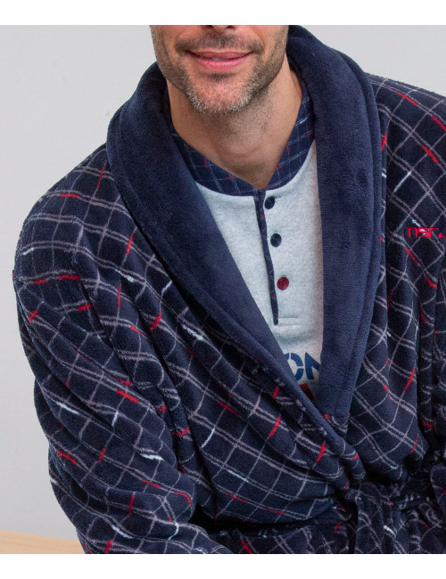 Robe de chambre polaire marine