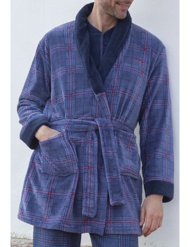 Robe de chambre courte en polaire