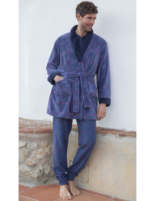 Robe de chambre courte en polaire