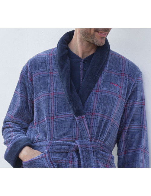 Robe de chambre courte en polaire