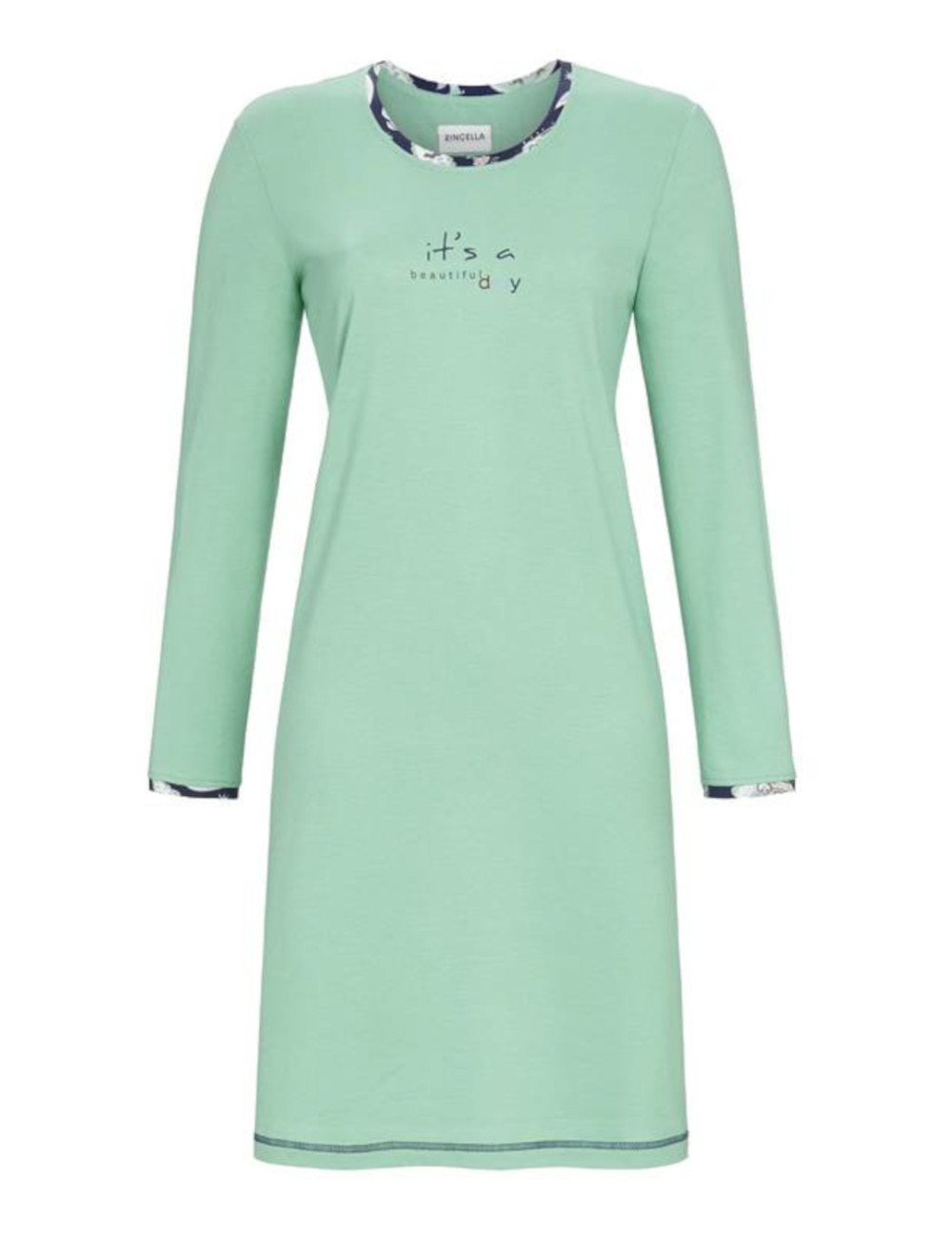 Chemise de nuit manches longues "It's a beautilful day"
