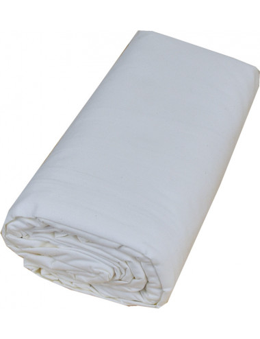 Drap blanc coton 160x200