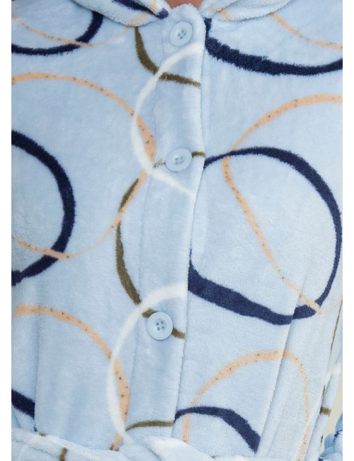 Robe de chambre en polaire ciel