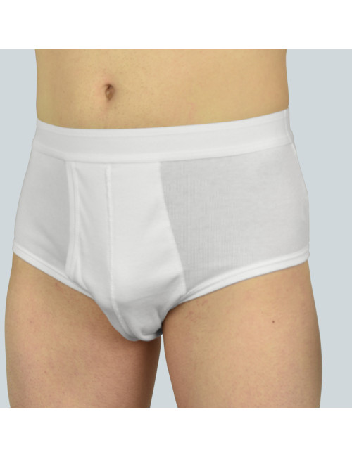 Slip ouvert taille haute Blanc
