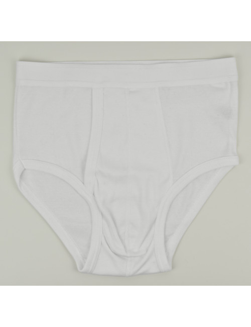 Slip ouvert taille haute Blanc