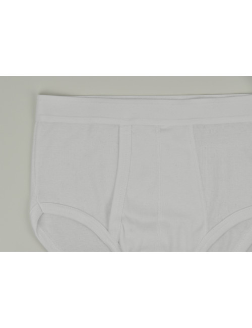Slip ouvert taille haute Blanc