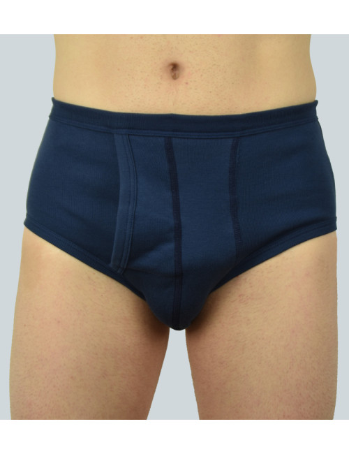 Slip ouvert taille haute Marine