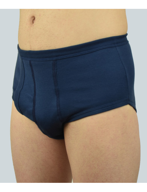 Slip ouvert taille haute Marine