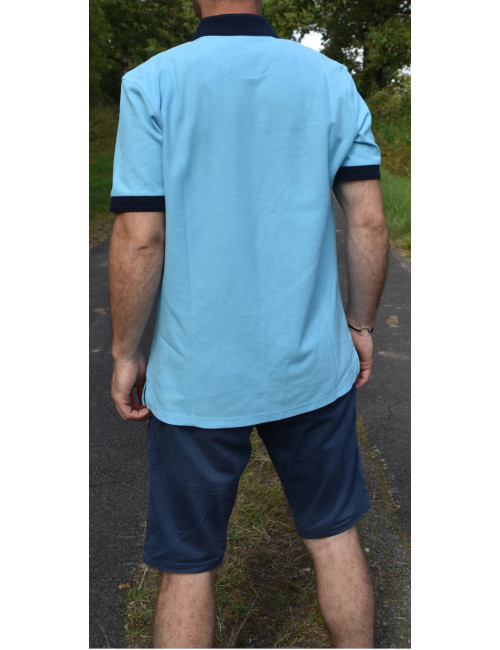 Polo à manches courtes turquoise