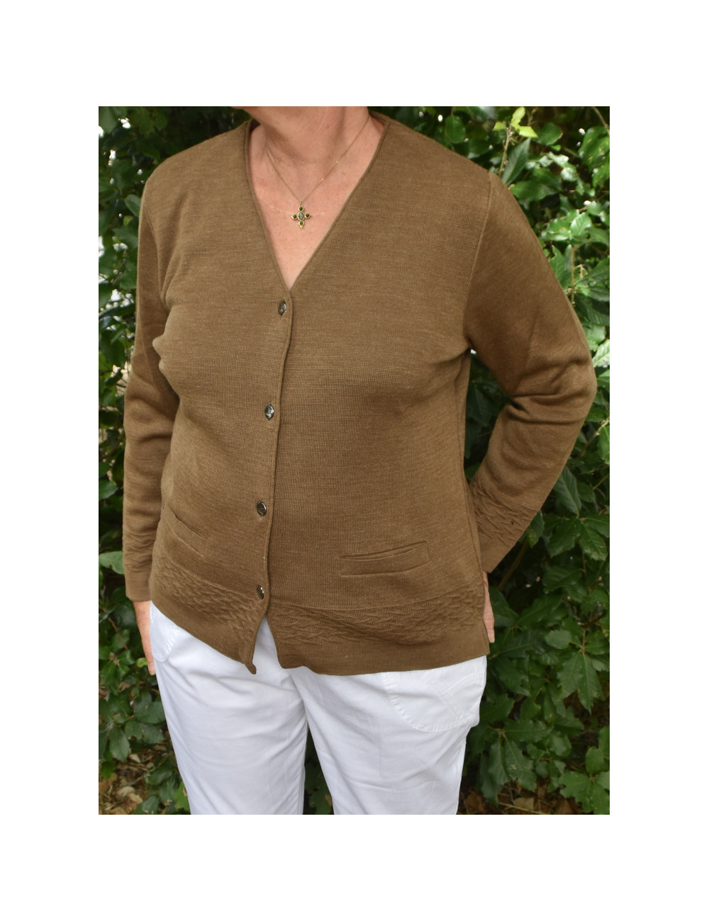 Cardigan  boutonné col V Muschio
