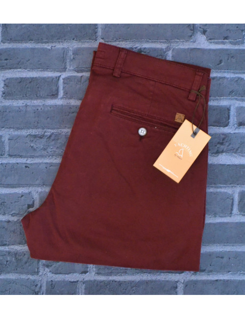 Pantalon chino bordeaux
