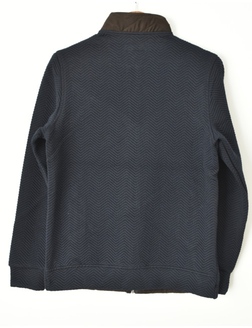 Gilet zippé manches longues extensible matelassé café Cavale