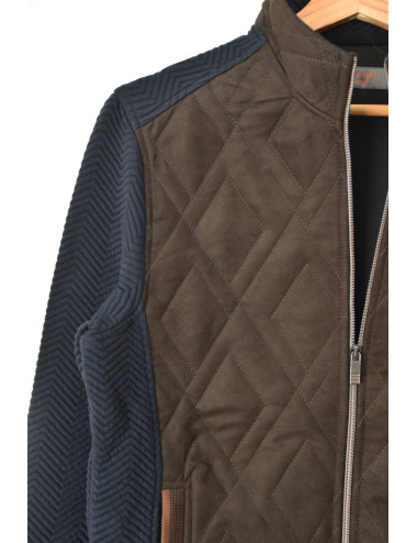 Gilet zippé manches longues extensible matelassé