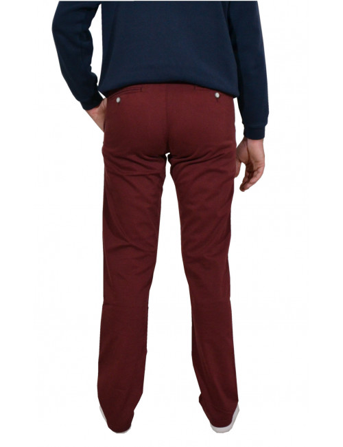 Pantalon chino bordeaux
