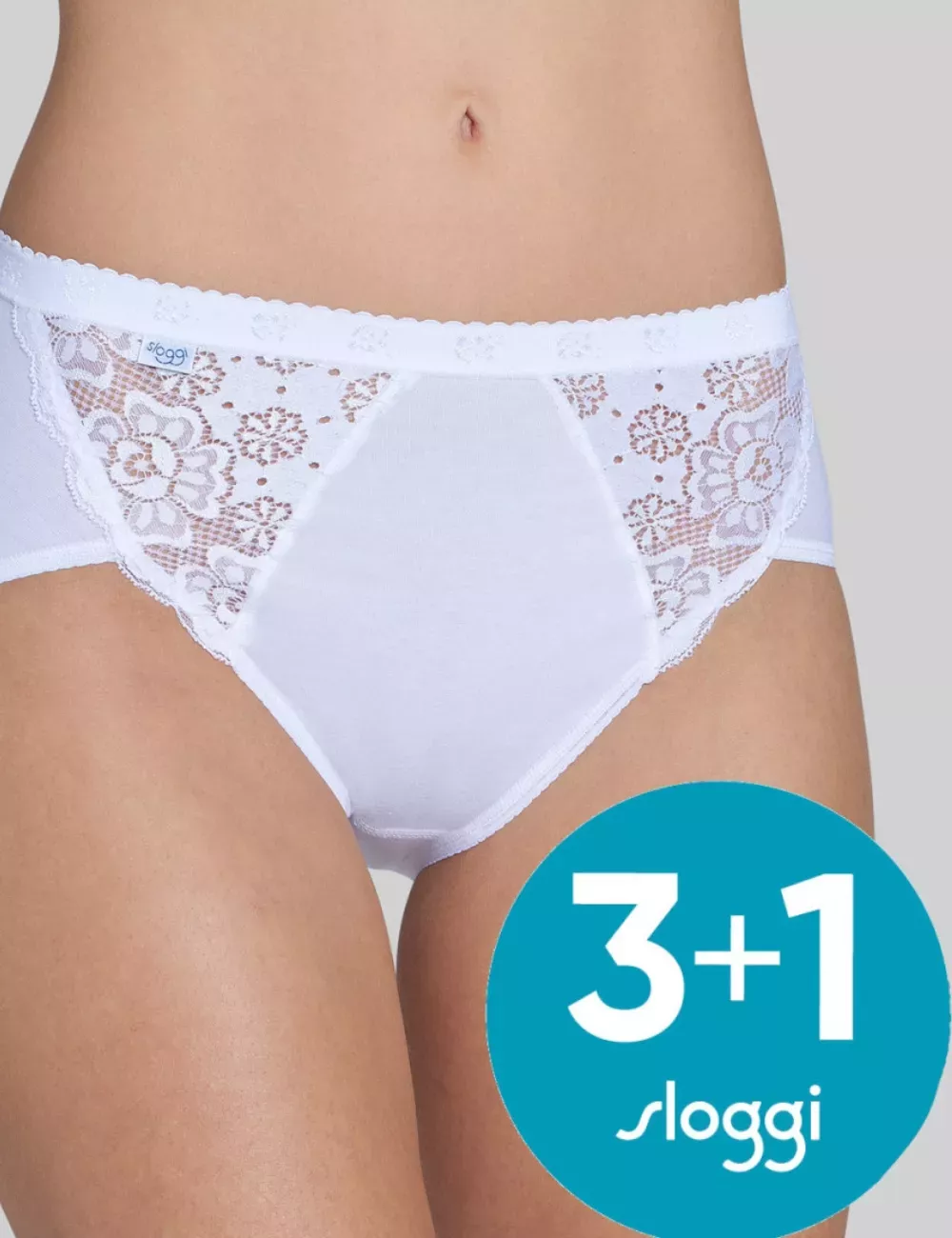 Sloggi midi chic lot de 3+1 gratuit