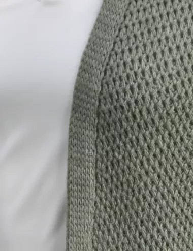 gilet laine - vert - femme - taille unique - atelier de mila - magasin - vendée