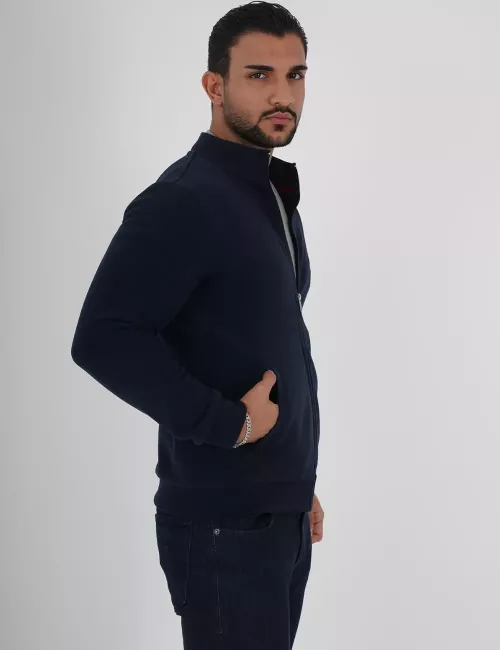 Veste zippée marine