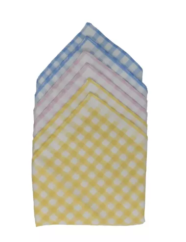 Lot de 6 mouchoirs pastel femme (32x32cm)