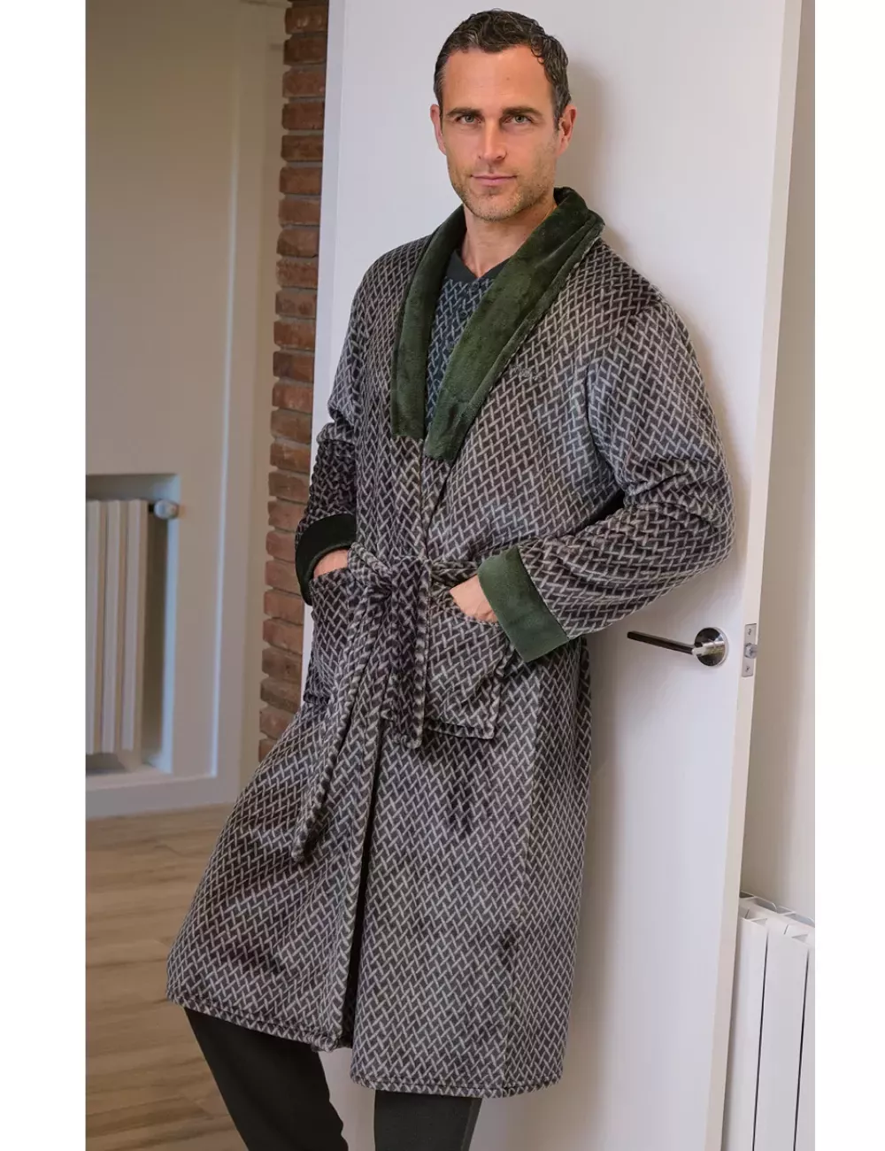 Robe de chambre longue polaire