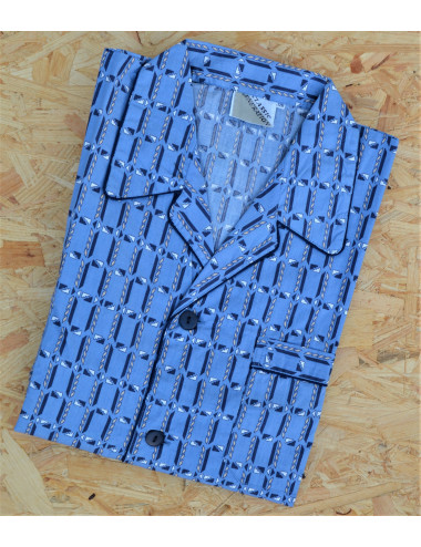Chemise de nuit ouverte courte pour homme