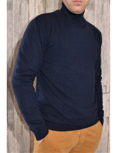 Pull  col montant Marine