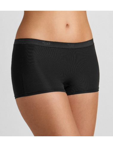 shorty noir microfibre