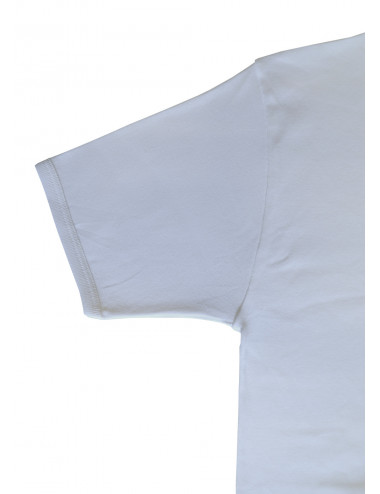 Tee-shirt de corps blanc col rond