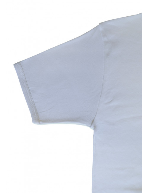 Tee-shirt fin col rond blanc