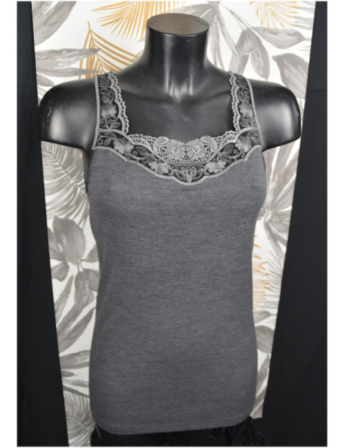 Chemise épaules larges en laine et soie