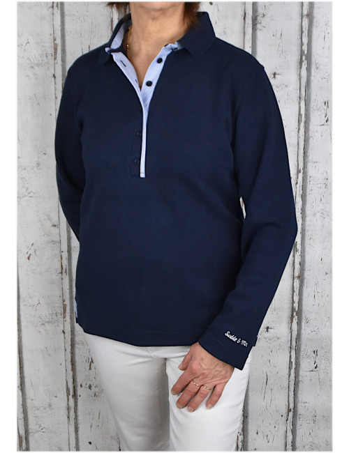 Polos Façonnable | Polo Yachting Manches Longues Marine Homme ⋆  CursivaEditorial