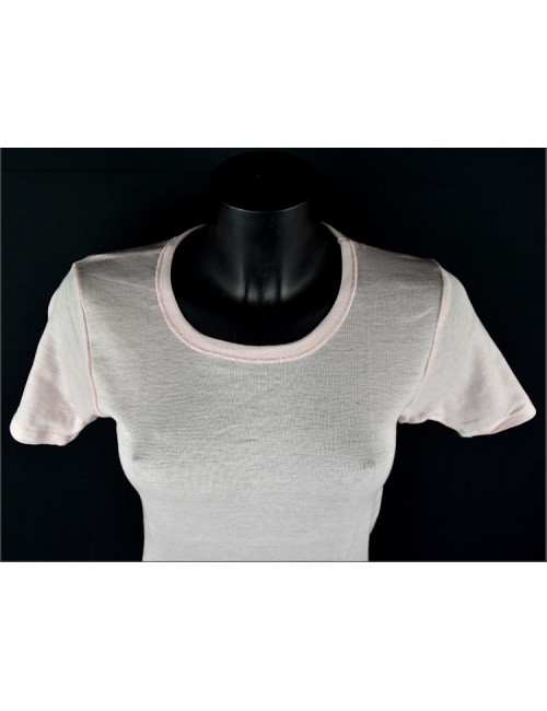 Tee-shirt manches courtes Rose Rhovyl'on thermolactyl