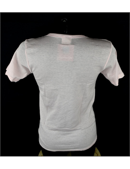 Tee-shirt manches courtes Rose Rhovyl'on thermolactyl