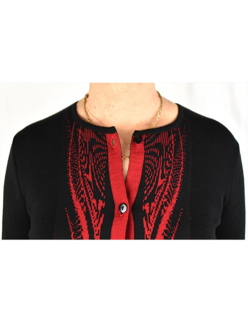Cardigan  ouvert en laine mérinos à boutons