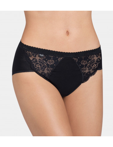 Culotte à dentelle - Midi Chic - Dentelle - Noir - Femme - 42 - Sloggi