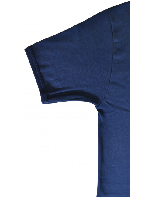 Tee-shirt en coton col V marine